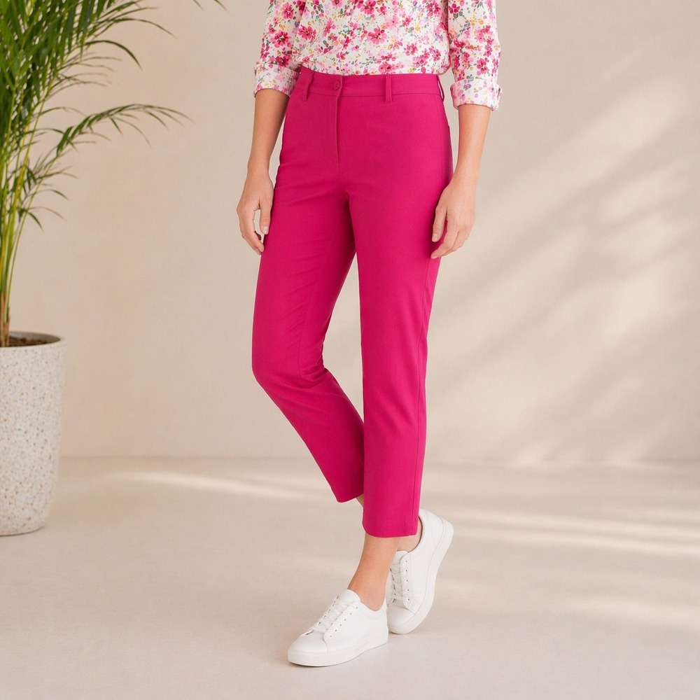 Talbots Preppy Ankle Chino in Fuchsia (2P) Bright Resort‎ Coastal Chic Classic